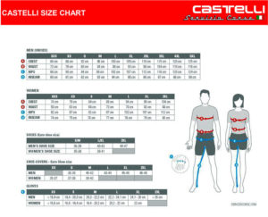 Castelli-size-chart